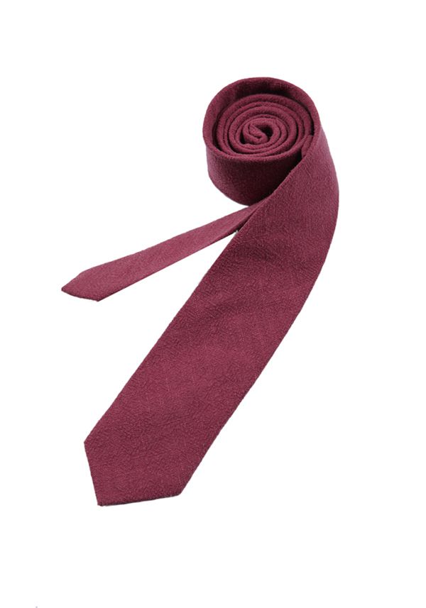 100% Linen Red Mens Neckties 