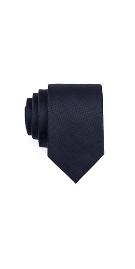 100% Wool Dark Blue Mens Slim Tie 