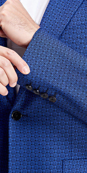 small black dot blue fashionable blazer 