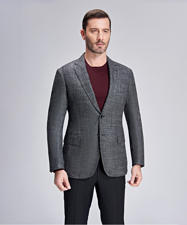 Classic gray fit Business suit jacket