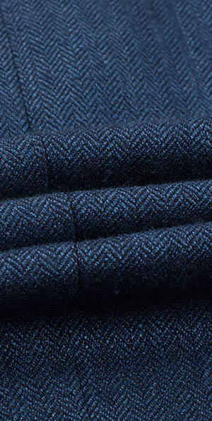  Blue herringbone wool blend Classic business suit