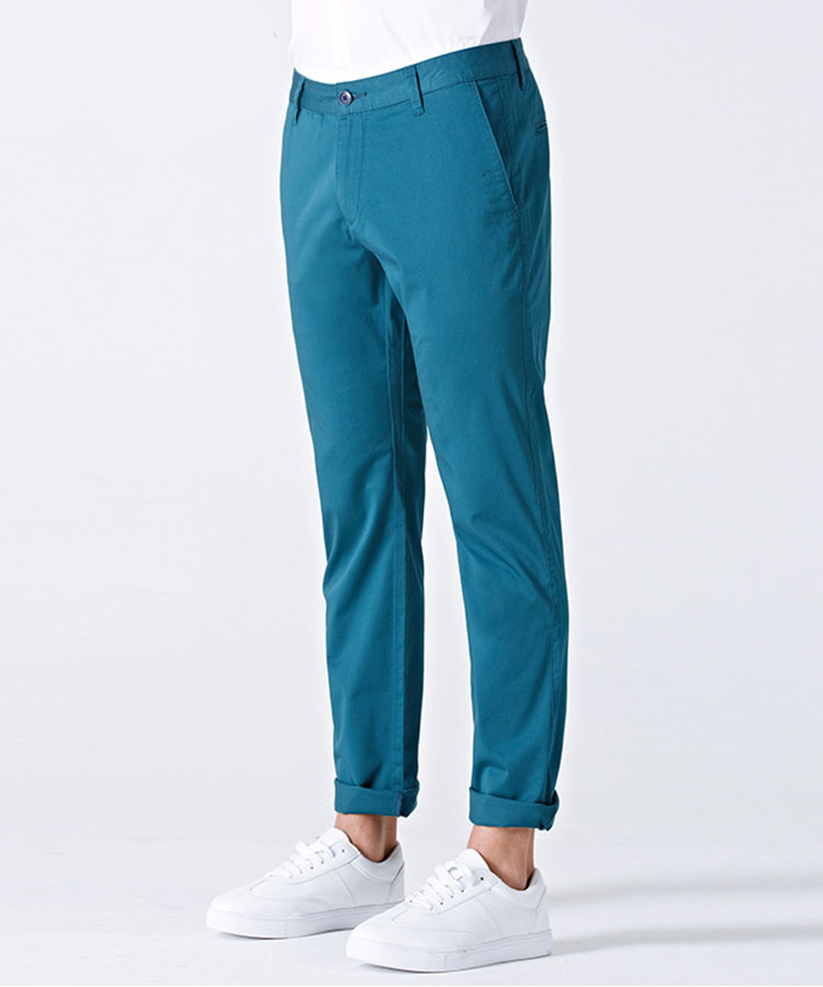  Green slim fashion casual pants for men 