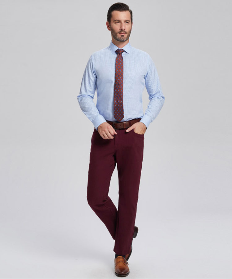 Wine red classic business pants