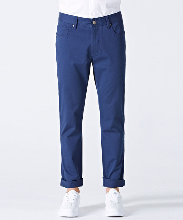 Dark blue simple casual pants for men 