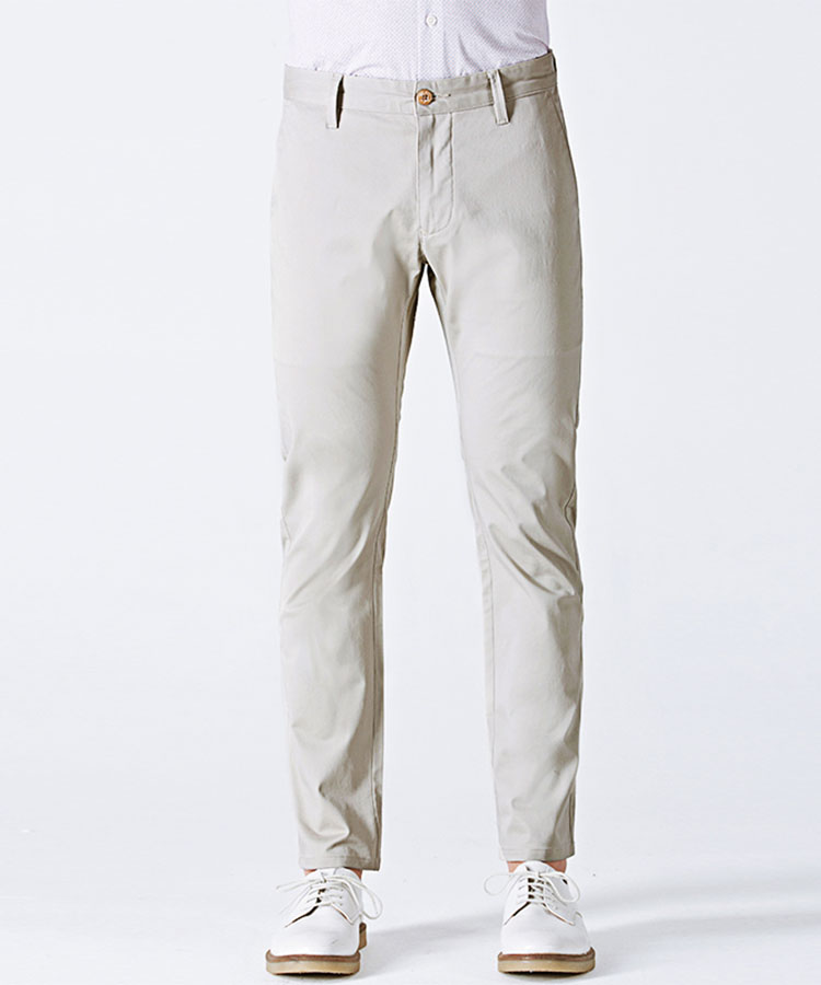 off-white 100% Cotton simple casual pants