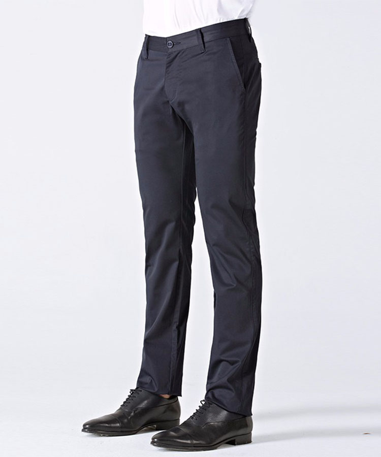 Dark blue elastic fit pants 