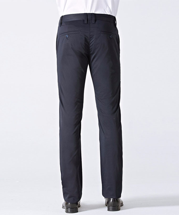 Dark blue elastic fit pants 