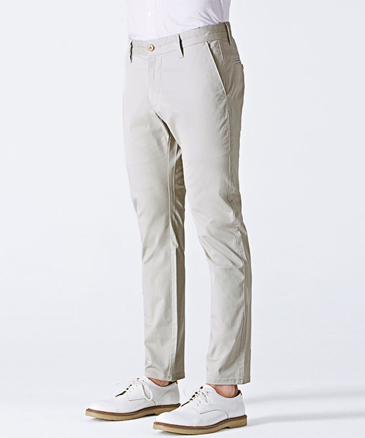 off-white 100% Cotton simple casual pants