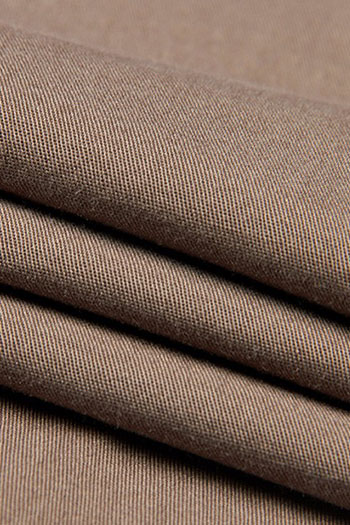 Brown classic business straight pants for men
