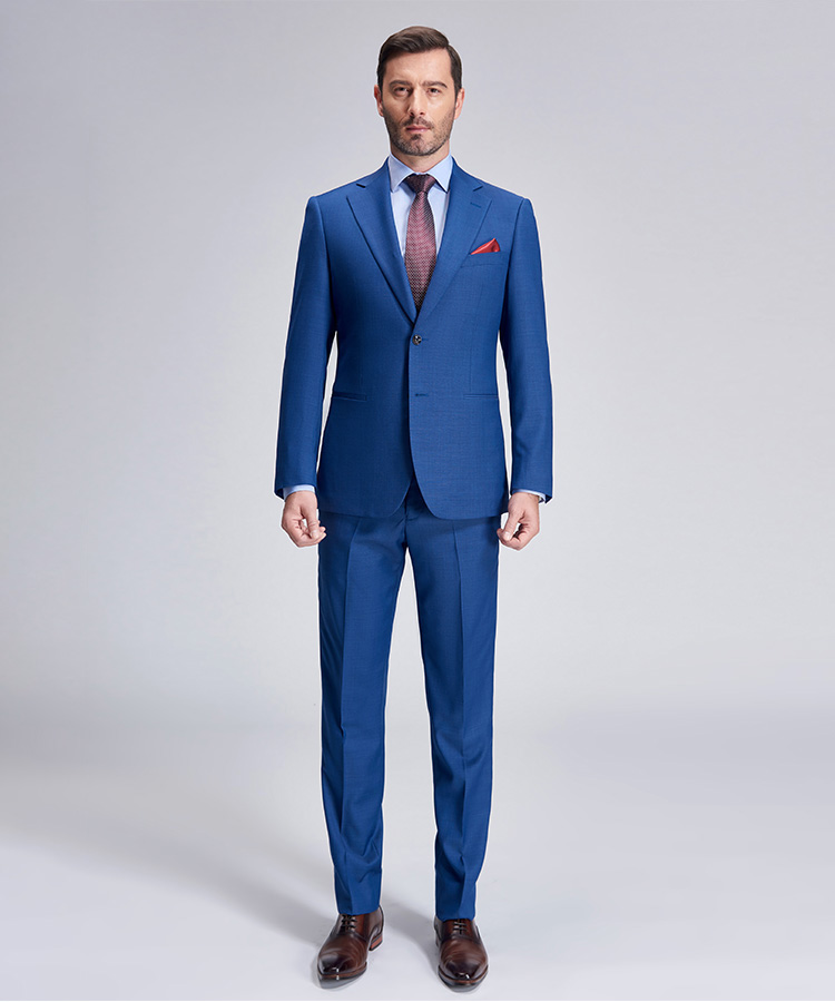 Pure blue romantic fit suit pant