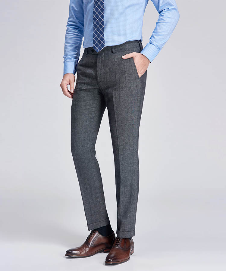 Gray square Modern and fashionable suit pant