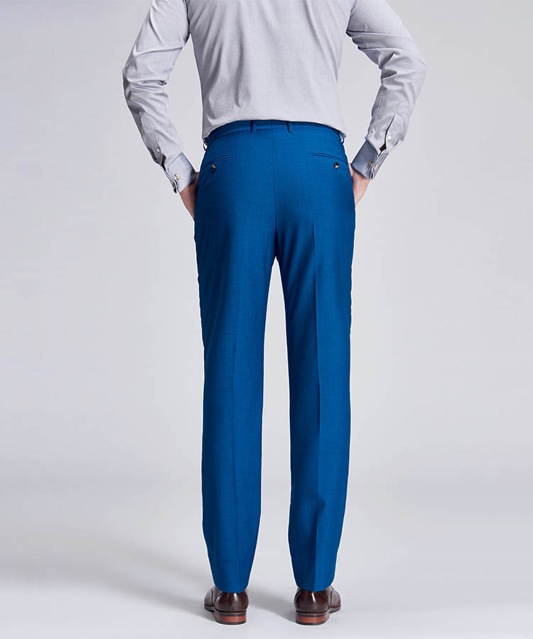 Bright blue modern suit pant for men  