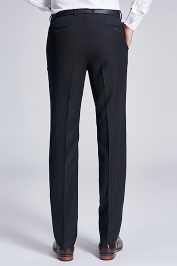 Black bright stripe special suit pant