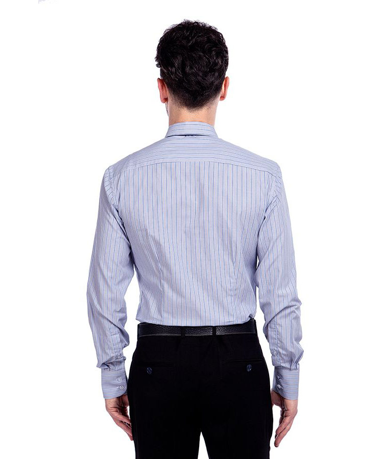 Blue Stripes Made to Measure Shirt for Men 