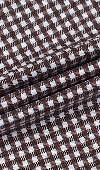 Brown check business shirt for men