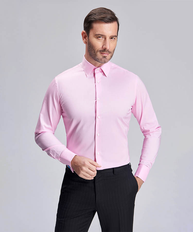 Pure pink fashionable men shirt
