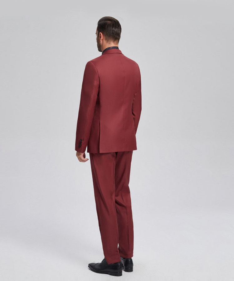 noble red elegant fit suit 