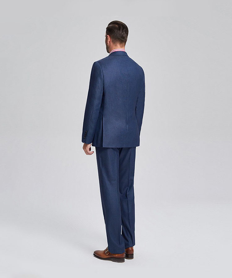 Blue plaid business suit