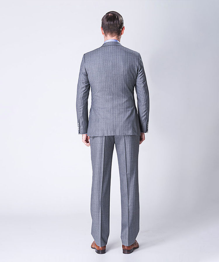 grey stripe classic suit