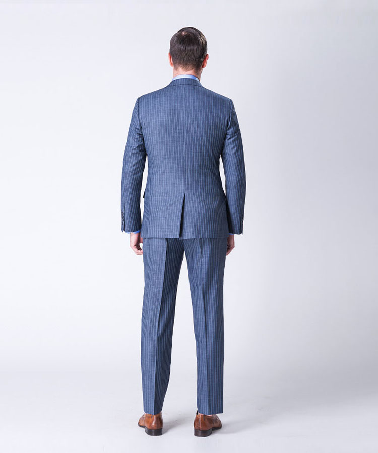 grey blue business fit suit