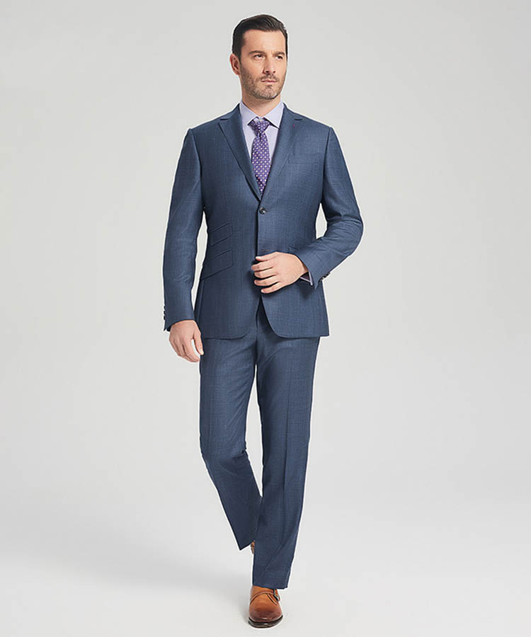 gray square blue business fit suit