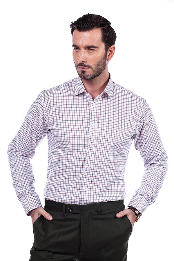 The modern white plain tailored Mens shirt