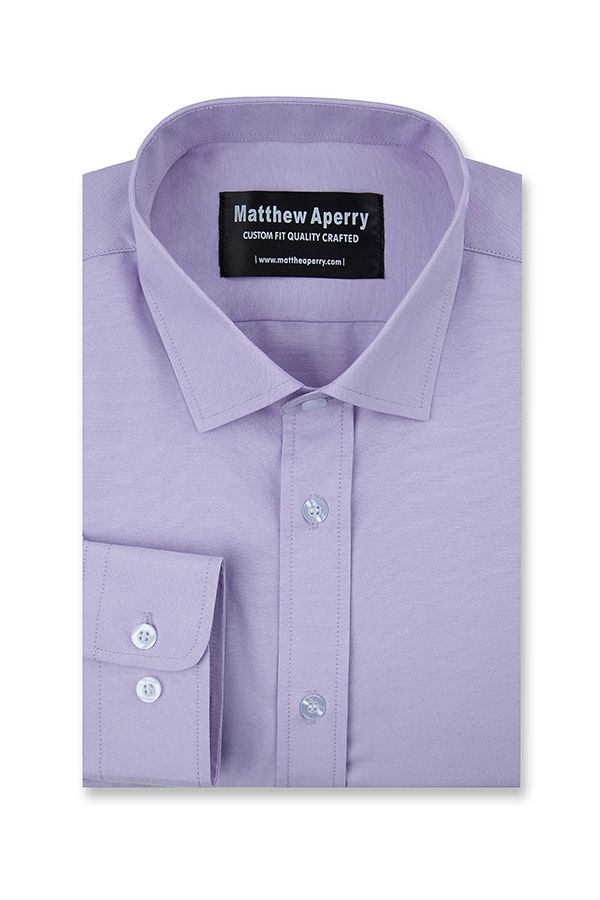 Solid light purple custom men shirts 