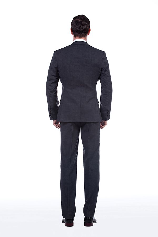 Solid Modern Dark Grey custom made suit