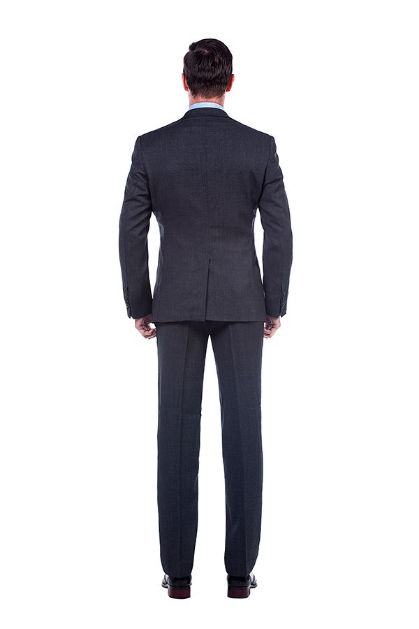 New design 2 pieces dark grey bespoke suits