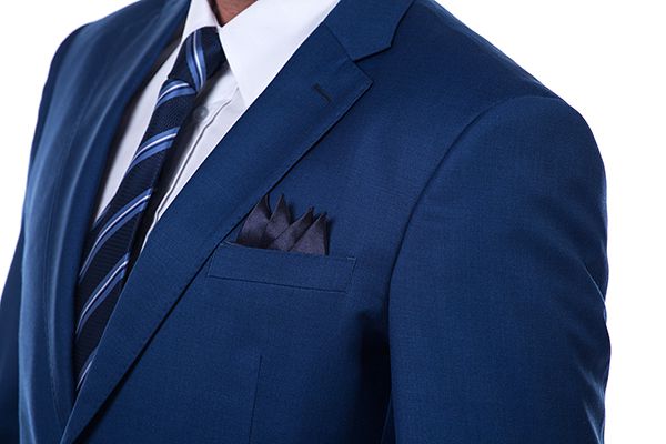 Solid blue made to measure suit 