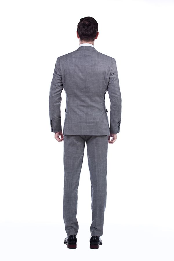 New arriving 2 pockets grey made to measure suits