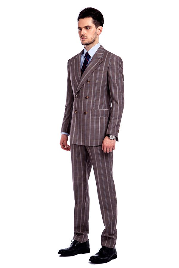 Tailored Double Breasted 2 Piece Suits for Men