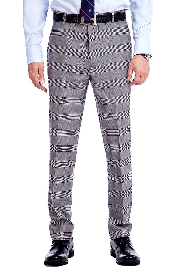 Made to Measure Grey Checks Wool Suits for Men 