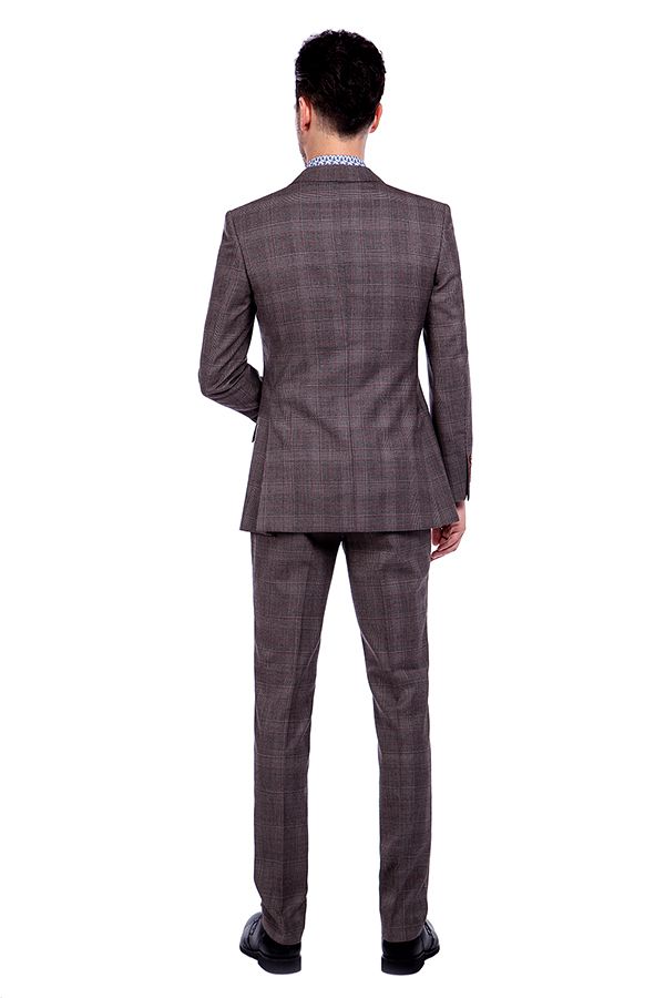 Made to Measure Premium Grey Checks Business Suit 