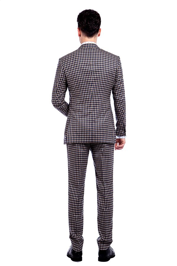 Tailor Custom Made Checks Pattern Men Premium Suit