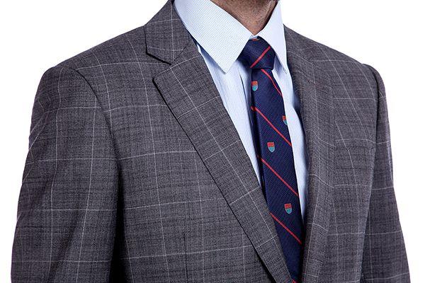Bespoke Premium Grey Checks Suit for Men 