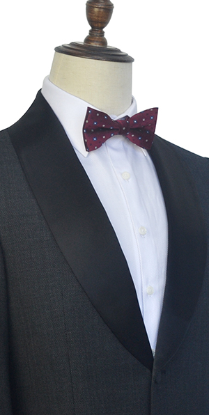 dark grey Black shoal lapel wool two bottons wedding suit for groom