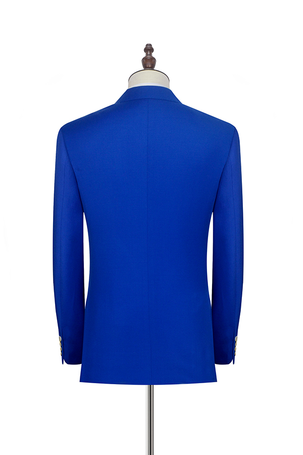 royal blue Double six button custom suit 